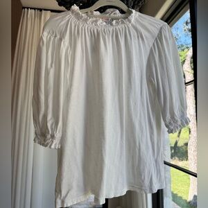 Sundry 3/4 Sleeve Ruffle Top